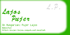 lajos pujer business card